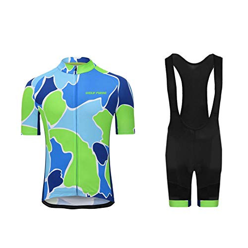 UGLY FROG Traje de Ciclismo de Verano Ropa para Hombre - Un Conjunto de Ciclismo Jersey Maillot y Culotte Pantalones Cortos DTML02