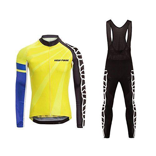 Uglyfrog Ropa Ciclismo Hombre Invierno Lana Calentar Maillot Conjunto Ciclismo Culotte Cycling Winter Clothes Traje Ciclismo Triatlón （Dos Piezas）