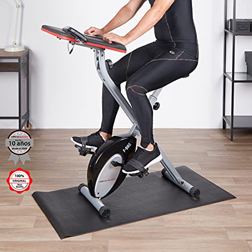 Ultrasport Multifunktionsmatte in 3 Größen Esterilla 3 Tamaños, Fitness, Protectora al Entrenar o de Suelo para Bicicleta elíptica, Cinta de Correr y Otros Aparatos, Unisex, Negro, 200 x 90 cm