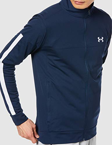 Under Armour Sportstyle Pique Track Jacket Chaqueta, Hombre, Azul (Academy/Academy/White), M