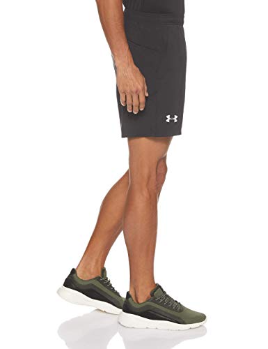 Under Armour UA SPEED STRIDE 7 '' WOVEN, Pantalón corto Hombre, Negro (Black / Black / Reflective) , L