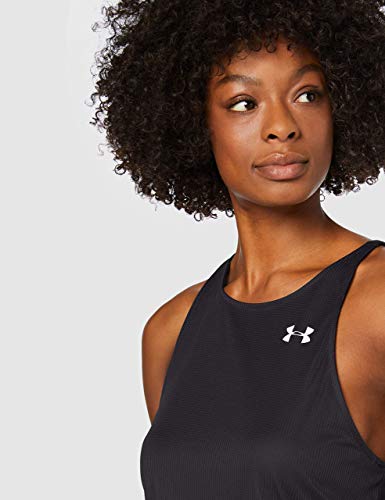 Under Armour UA Speed Stride Tank Camiseta De Tirantes, Camiseta Para Correr Mujer Negro MD