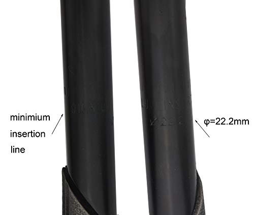 UPANBIKE Potencia de Bicicleta Aleación de Aluminio de 22,2 mm y 25,4 mm Potencia de Cuello de Cisne de 80 mm Longitud 150 mm (-17 °, Negro)