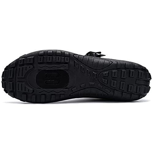 URDAR Zapatillas Ciclismo MTB Hombre Bicicleta Calzado de Montaña Respirables Zapatillas MTB Antideslizante Calzado Ciclismo(Gris,46 EU)