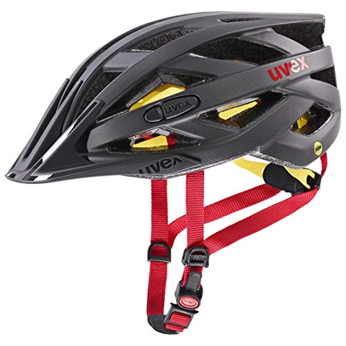 Uvex i-Vo CC MIPS Casco de Bicicleta, Unisex Adulto, Titan-Red Mat, 52-57 cm