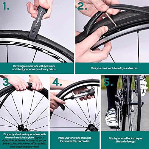 VeloChampion Cámara de Aire 700C x 35/43C para Bicicleta de Carretera con válvula Presta Longitud de la válvula: 48 mm (Paquete de 3)