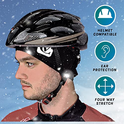 VeloChampion Casquete de Ciclismo Termico Gorro Bajo-Casco Sport Negro S/M (52-58cm / 20.4" – 22.8")