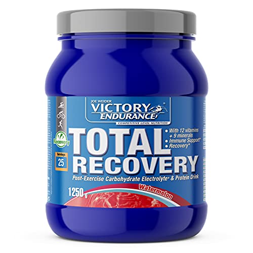 VICTORY ENDURANCE Total Recovery, Maximiza la recuperación después del entrenamiento, Enriquecido con electrolitos y vitaminas, Sabor Sandía (1250 g)