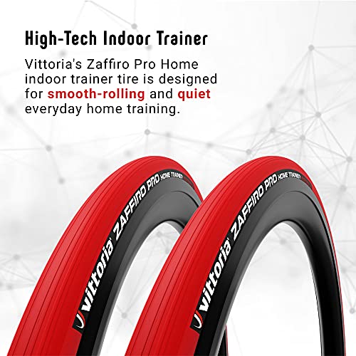 Vittoria Zaffiro Pro Home Trainer Cubierta MTB, Unisex Adulto, Rojo, 23-622/700 x 23c