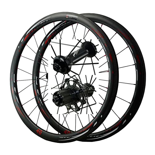 VPPV Fibra Carbon Ruedas de Bicicleta Carretera 700C Llanta Cubierta Freno en V 40/50/55mm Ruedas de Bicicleta Carreras 25mm Ancho para 7-12 Velocidades Sólo 1830g Mate (Size : 50MM)