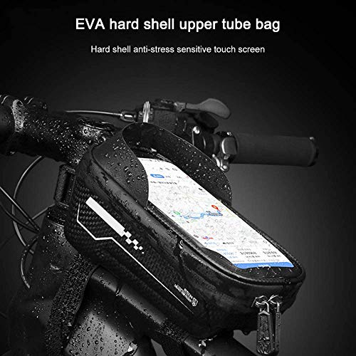 VUENICEE Bolsas de Bicicleta,Impermeable Bolsa Manillar,Bolsa de Cuadro para Bicicleta,Gran Capacidad,Pantalla Táctil de TPU,para Teléfono Inteligente por Debajo de 6,5 Pulgadas.