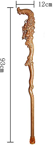 WangXL bastón, muletas de Edad Avanzada, Madera sólida de Madera, enérgico Hueco Que Significa longevidad, Paz 93 cm de Largo según la Altura truncada por Usted Mismo Hermoso hogar