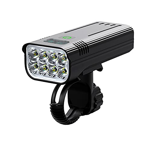 Wasafire Luzde Bicicleta, 5 Modos Luces Bici Delantera Recargable USB, IPX5 Impermeable 5200 mAh 3200 Lúmenes Luz Bicicleta Potente Delantera LED Montar de Noche