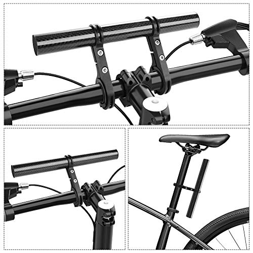 Wayin Extensor de Manillar de Bici Soporte de Manillar para Bicicleta de Montaña Multifunción Extensión del Manillar con Abrazaderas Dobles para GPS Teléfono Velocímetro Luz