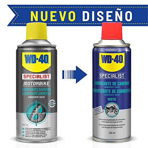 WD-40 34785 Specialist Motorbike - Lubricante de Cadenas Ambiente Seco- Spray 400ml