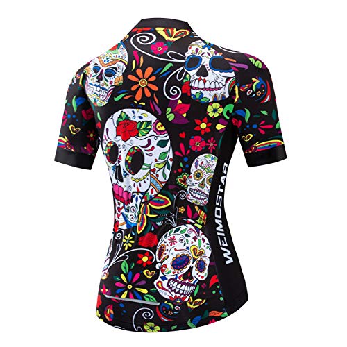 Weimostar - Maillot de ciclismo para mujer, ideal para modalidad de montaña y carretera (transpirable, manga corta), Mujer, 1, XL