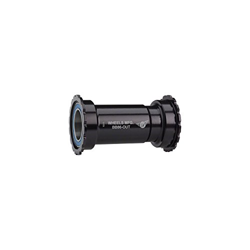 Wheels Manufacturing WMBB86OUTBB BB86/92 Outboard ABEC-3 BB para bielas de 24 mm (Shimano) -Negro, Ciclismo, S