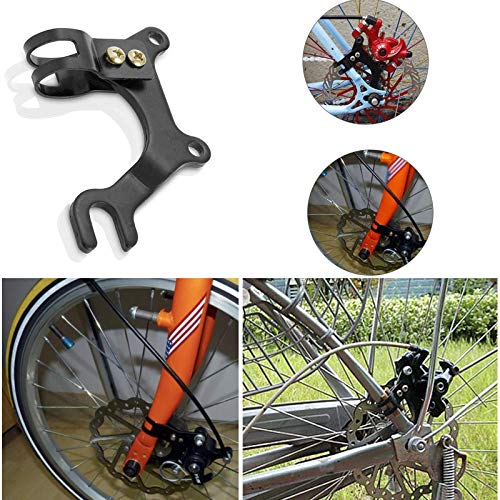 Wohlstand 2 Piezas Soporte de Freno de Disco para Bicicleta, Adaptador de Freno de Disco 160 mm, Soporte Adaptador de Freno, Soporte de Freno para Bicicleta de Carretera MTB, 22 mm Negro