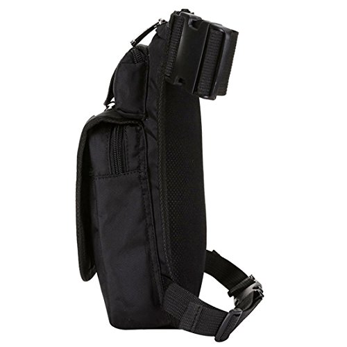 Xieben Nylon Táctica Bolsa De Pierna para Hombre Mujere Motocicleta Crossbody Hombro Bolso de Cintura Riñonera Fanny Pack Paquete Montar Viajes Senderismo Ciclismo Táctico Negro