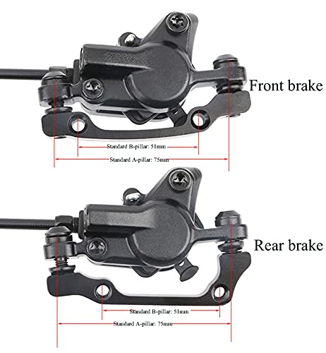 XUJINGJIE Frenos de Disco para Bicicletas Kit Freno Hidraulicos MTB Delantero y Trasero con Rotor de Disco Flotante 160mm,B