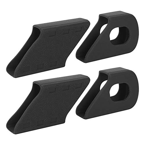 Yosoo Health Gear Protector de manivela MTB, 4PCS Protección de manivela de Bicicleta Protector de Mangas de Bicicleta Botas Protector Cubierta a Prueba de Polvo para Bicicleta de montaña(Negro)