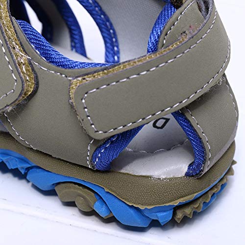 YWLINK Sandalias Deportivas NiñOs Zapatos para NiñOs Punta Cerrada Verano Playa Sandalias Zapatos,Zapatillas Antideslizante Fondo Blando Casuales(Gris,31EU)