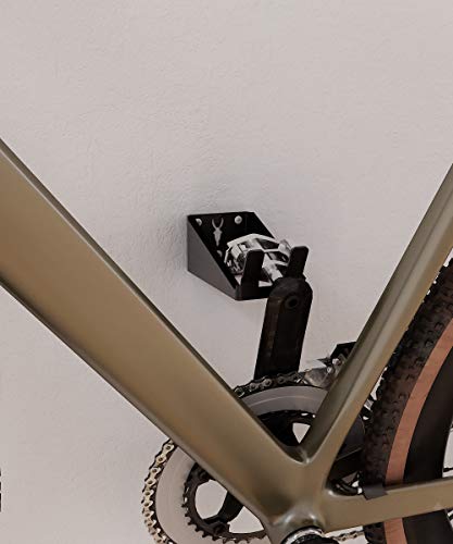 Zamurano - Soporte para Colgar la Bici en la Pared por el Pedal + Colgador para Casco/candado y Accesorios de Bici.