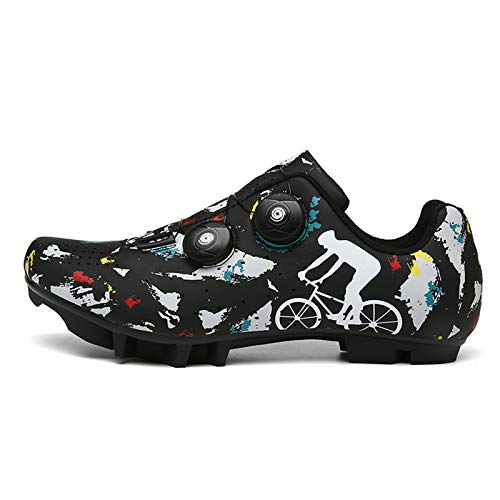 Zapatillas Ciclismo MTB para Hombre Mujer Zapatillas Bicicleta de Montaña Zapatillas Ciclismo Carretera Antideslizantes Respirables Zapatillas de Ciclismo