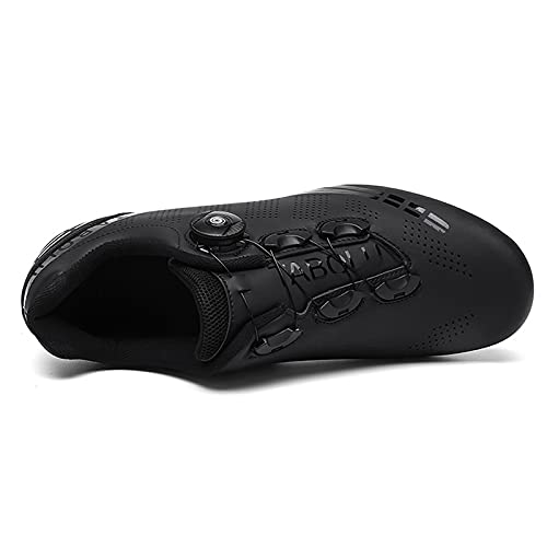 Zapatillas de Bicicleta de Montaña Antideslizantes para Hombre Mujer Zapatillas de Ciclismo MTB Transpirables Profesionales Compatibles con SPD Black 245