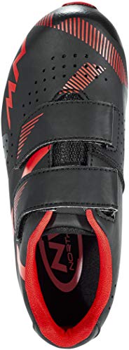 Zapatillas de Ciclismo para Carretera Hammer 2 Junior - Color Rojo y Negro - Talla 35 - Zapatillas para Bicicleta con Suela Jaws y con Banda de Rodadura de Caucho Natural para Mejor Agarre - Northwave