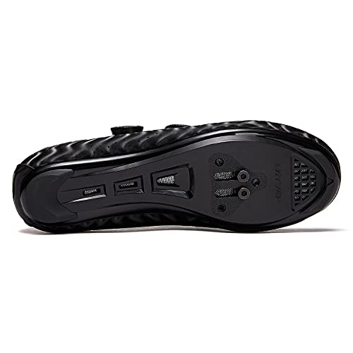 Zapatillas de Ciclismo para Hombre Zapatillas de Bicicleta de Carretera para Mujer compatibles con Look SPD SPD-SL Delta Cleats Zapatillas de Spinning para Interiores Exteriores Rayas Negro270