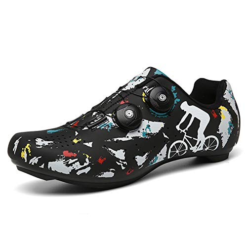 Zapatillas de Ciclismo para Hombres Mujer Zapatillas Ciclismo Carretera Zapatillas de Bicicleta de Carretera Antideslizantes Respirables Calzado de Ciclismo