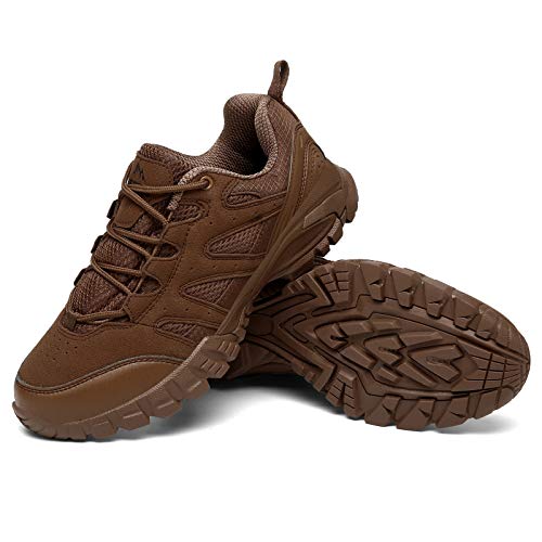 Zapatillas Trekking Hombres Calzado Mujer Senderismo Montaña Deportivas Trail Running Deporte Zapatos Antideslizante Ligeras Respirables Unisex Marrone 45