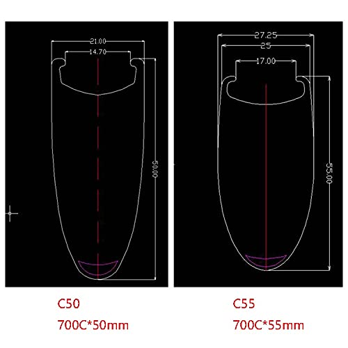ZCXBHD Ruedas de Bicicleta de Carretera 700C de Bicicleta Llantas 50MM Juego de Ruedas C/V Juego de Ruedas de Bicicleta QR Teniendo 7 8 9 10 11 Velocidad (Color : Black)