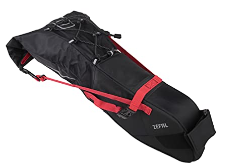 ZEFAL Bolsa tija Silin, Z Adventure R11, Impermeable, Negra/roja 11 litros, Unisex Adulto, 11L