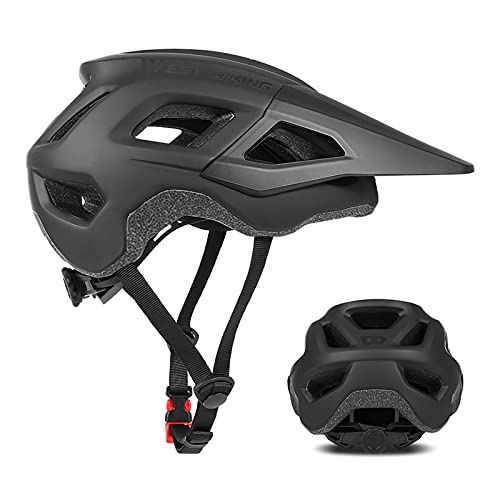 Zeroall Casco de Bicicleta Adulto Súper Ligero 54-60cm Tamaño Ajustable MTB Casco de Ciclo Cascos de Ciclismo para Bicicleta Patineta Bicicletas Eléctricas(Negro)