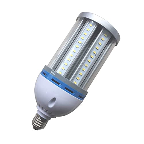 ZJDM Bombilla LED Tipo maíz 36W E27 500W Equivalente a 8000 s 6500K Gran área de luz Blanca fría Adecuada para Exterior Interior Garaje Almacén Taller Calle Fábrica Patio Trasero, Blanco Puro, 36