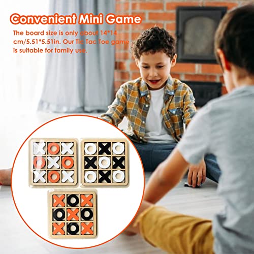 2 juegos Ti-c Tac Toe Juego de mesa de viaje Tic Bug Toe Noughts and Crosses Juego de mesa de madera Juguete educativo para niños Familiares Amigos X O Viajar Juego