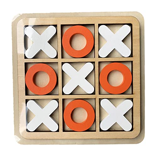 2 juegos Ti-c Tac Toe Juego de mesa de viaje Tic Bug Toe Noughts and Crosses Juego de mesa de madera Juguete educativo para niños Familiares Amigos X O Viajar Juego