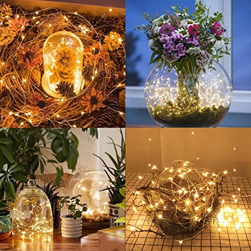 [2 paquetes] Guirnalda de luces LED funciona con pilas, TEOPHA 3M 30 LED flexible luz de luciérnagas para Navidad, Fiesta, Compleaños, Bodas, Jardín, Habitacion [Clase de eficiencia energética A]