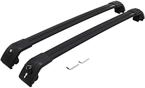 2 piezas Barra de techo para Hyundai Santa Fe 2013-2018, Aleación de aluminio Barras transversales para portaequipajes de techo para llevar Canoe Bike Kayak ect