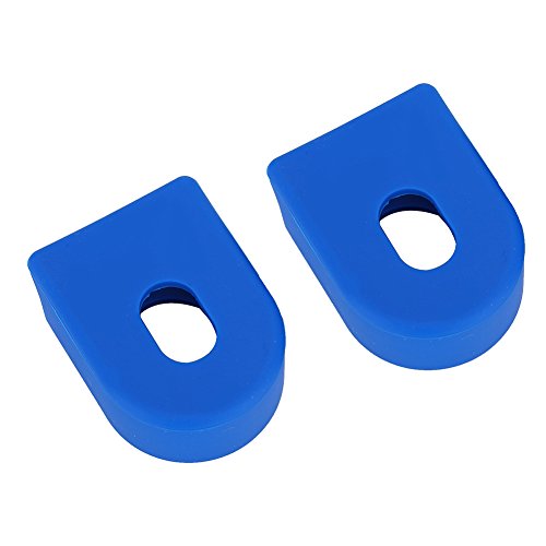 2Pcs Fundas de Bielas Manivela para Bicicleta Protectores Bielas 5 Colores ( Color : Azul )