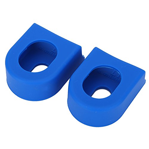 2Pcs Fundas de Bielas Manivela para Bicicleta Protectores Bielas 5 Colores ( Color : Azul )