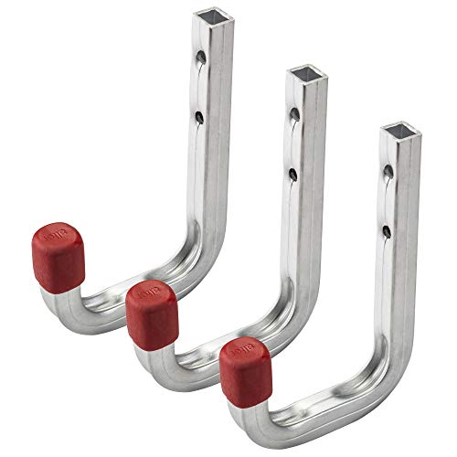 3 x Colgador Universal „OrgaTech“ Gancho de Pared Colgadero de Acero Cincado / 80 x 120 mm / Capacidad de Carga 45 kg