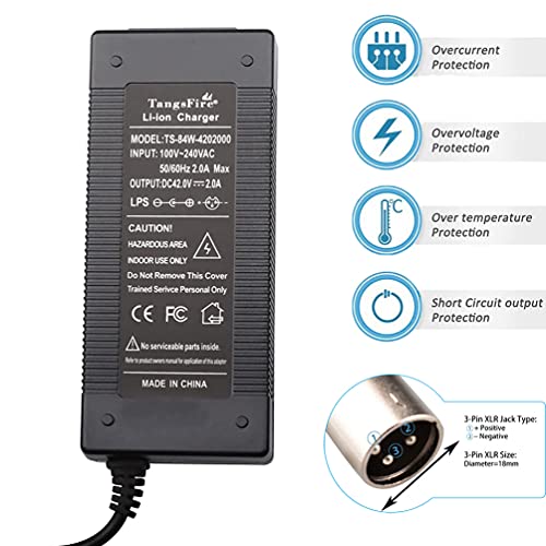 36 V Scooter électrique chargeur 42 V 2 A connecteur XLR mâle pour batterie Ebike