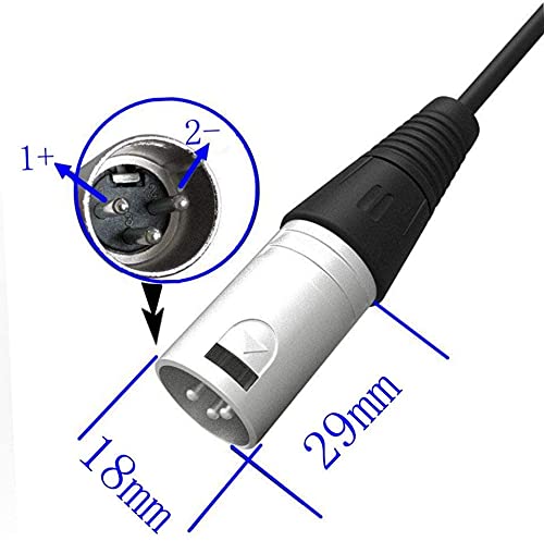 36 V Scooter électrique chargeur 42 V 2 A connecteur XLR mâle pour batterie Ebike