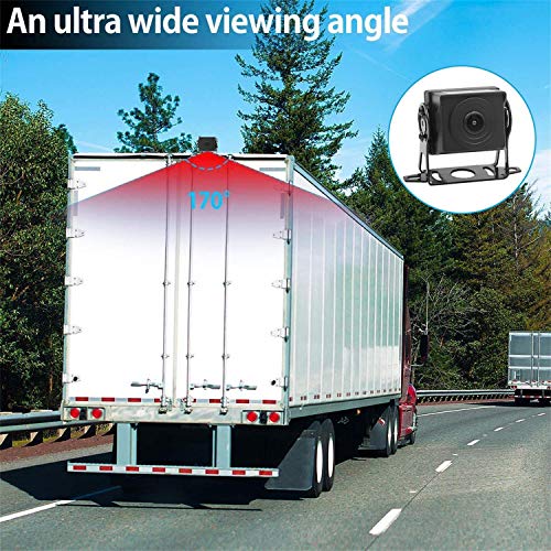 3T6B 7 Pulgadas Pantalla Marcha Atrás de Cámara Kit, Pantalla Monitoreo de Seguridad de Video Marcha Atrás Cámara de Impermeable, para Autobuses, Camiones, Remolques