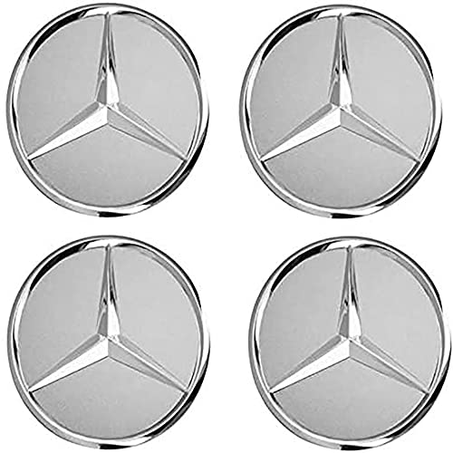 4 Pcs Tapacubos, para Mercedes Benz llanta de aleación Cubierta de CuboCentral Forma Insignia Prueba Polvo Impermeable ProteccióN Accesorios