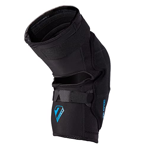 7 Protection Flex-17 Rodilleras Ciclismo Enduro MTB, Unisex Adulto, Negro, Talla-XL