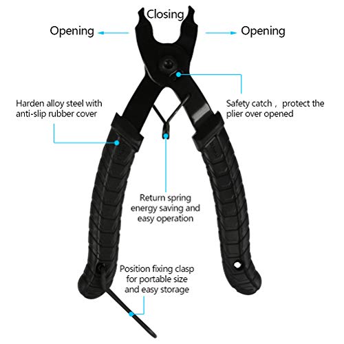 9 en 1 Herramienta de Reparación de Bicicletas,Herramienta de la Cadena de Bicicletas Kit de Herramientas de Reparación de Cadenas de Bicicleta Profesional Alicates de Enlace de Bicicleta